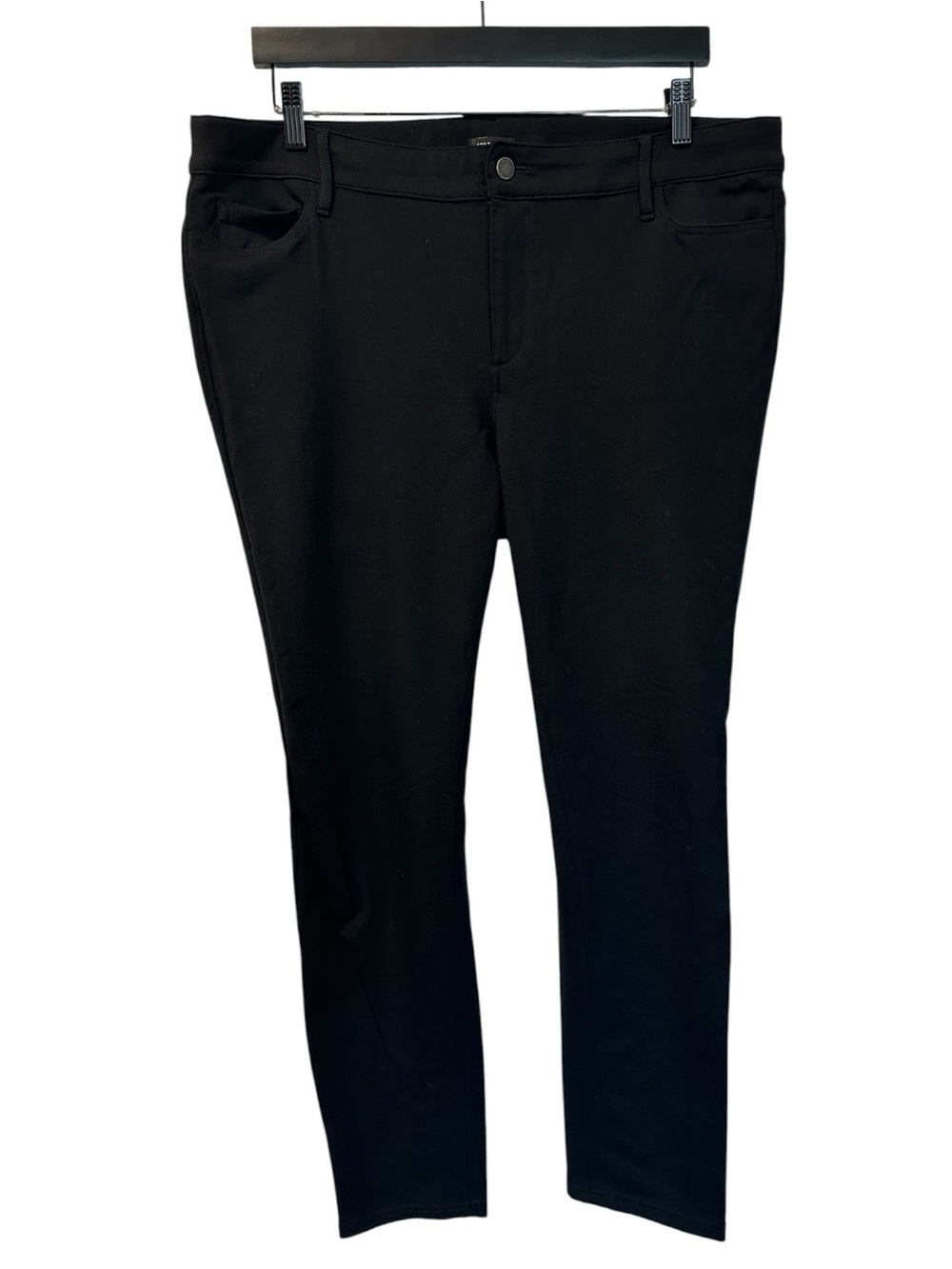 Ann Taylor Factory Ponte 5 Pocket Straight Stretch Womens Pants Black SZ 16